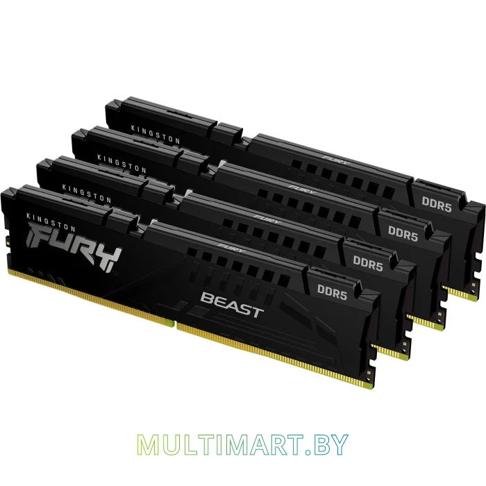 Оперативная память Kingston FURY Beast 4x16GB DDR5 PC5-41600 (KF552C40BBK4-64)